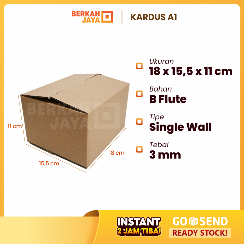 

[KHUSUS INSTANT] 18 x 15.5 x 11 cm Kardus Dus Kerdus Box Karton Kecil 18x15,5x11 cm Packing Kemasan 18x15,5x11 cm / 18 x 15,5 x 11 cm