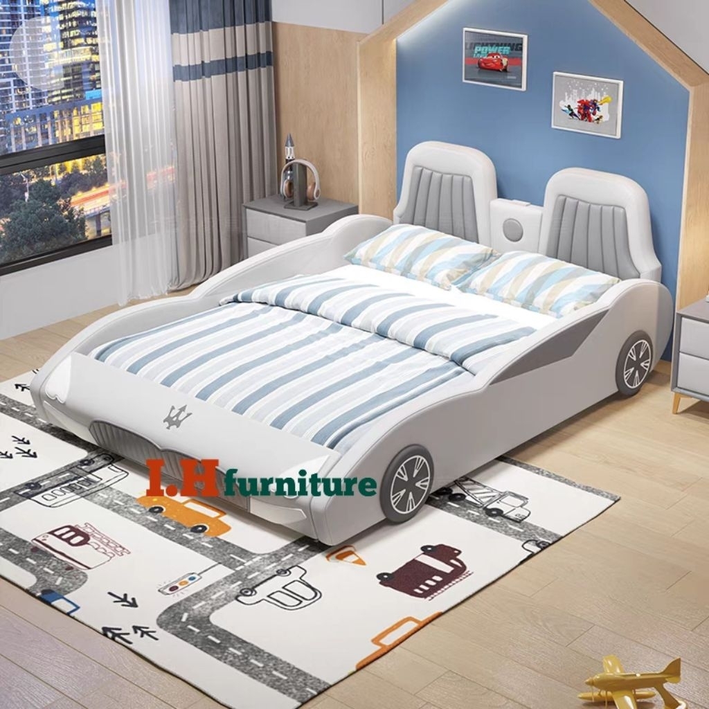 Tempat tidur anak karakter , tempat tidur anak motif mobil , tempat tidur anak laki-laki , bisa cust