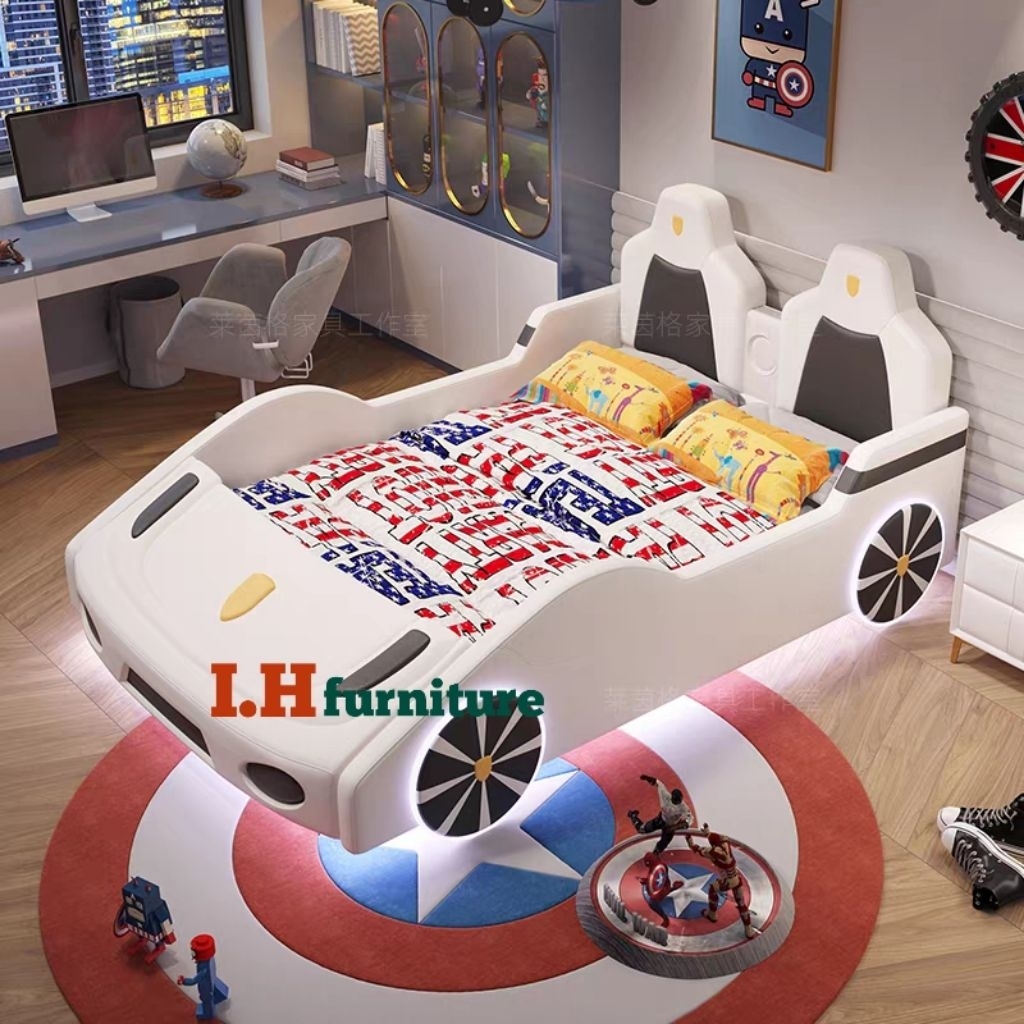 Dipan anak karakter , dipan anak motif mobil , ranjang anak