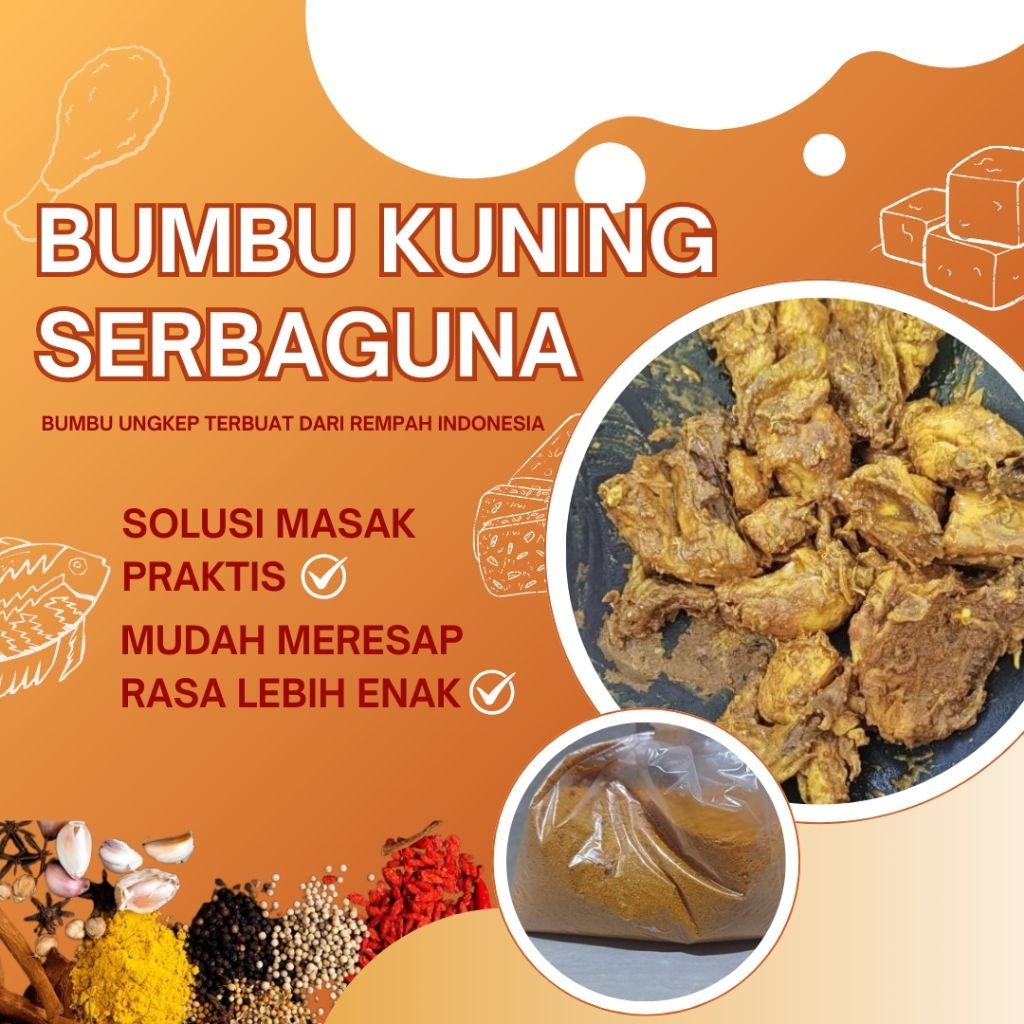 

Bumbu Marinasi Serbaguna, Bumbu Kuning, Bumbu Marinasi Praktis, Enak, Gurih, Meresap Sempurna