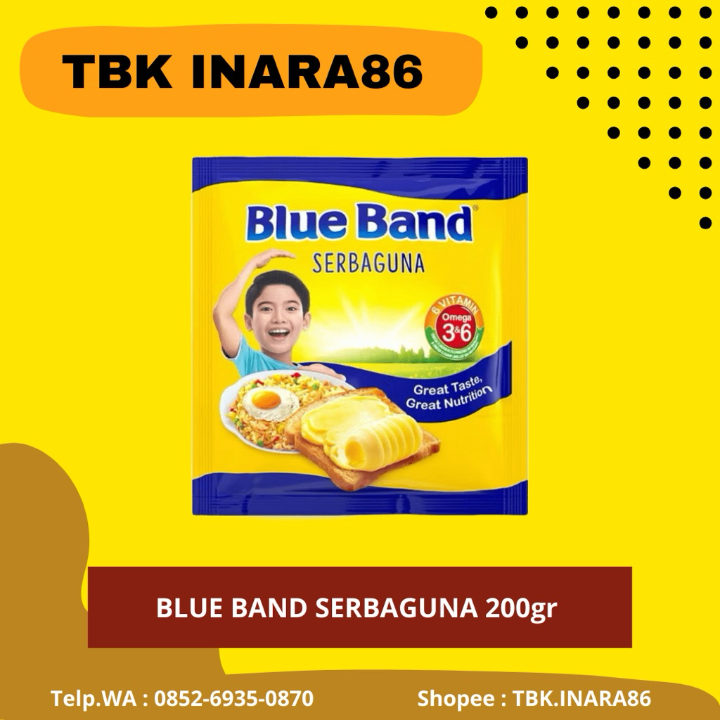 

Margarin Mentega Blue Band Serbaguna 200g – Untuk Masak, Kue & Olesan