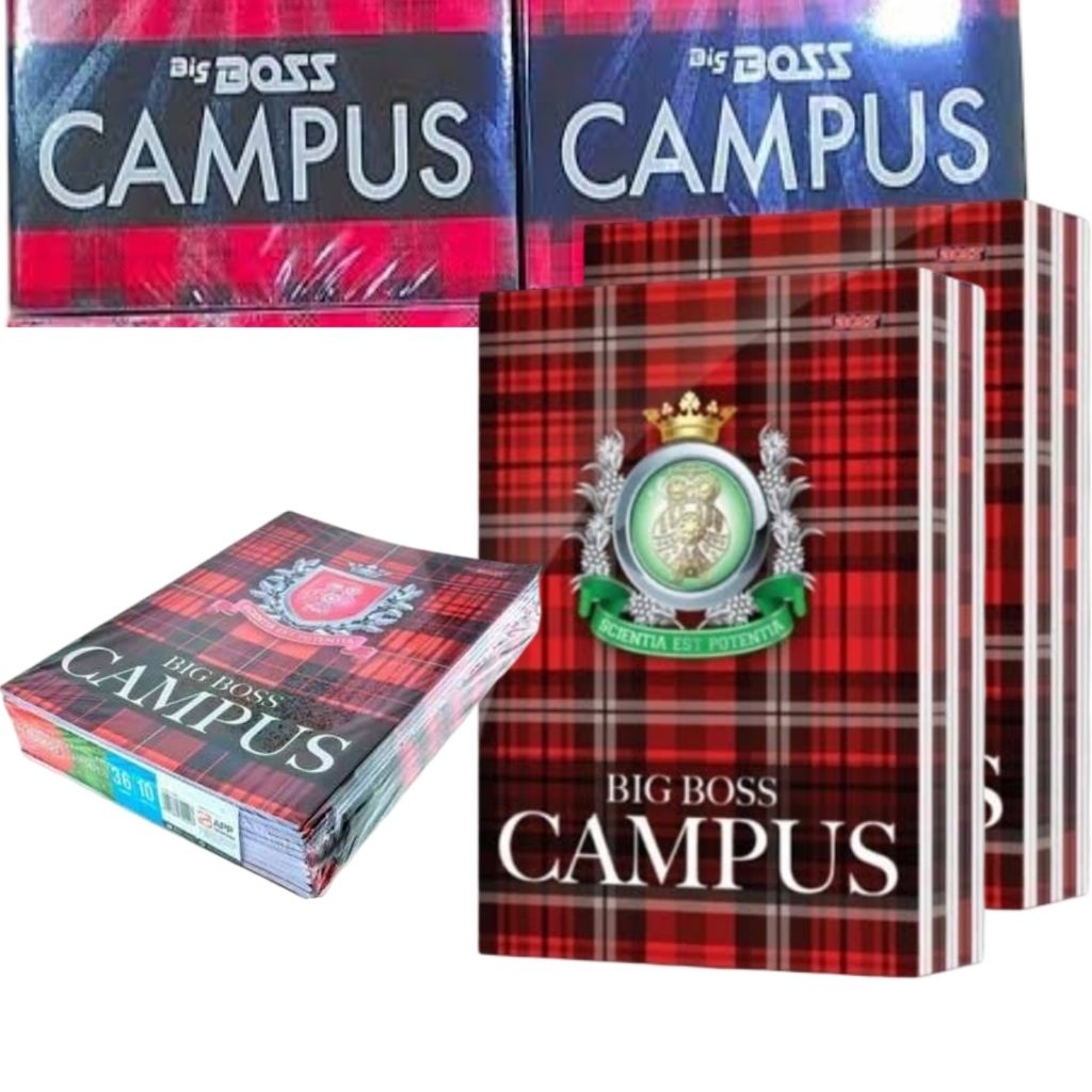 

buku merek BIG BOSS campus 36 lembar. 1 pack isi 10 buku