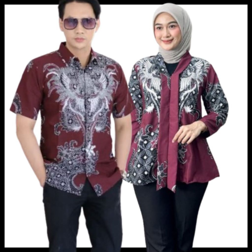 COUPLE BATIK SERAGAM KELUARGA ACARA NIKAH PESTA SEKOLAH