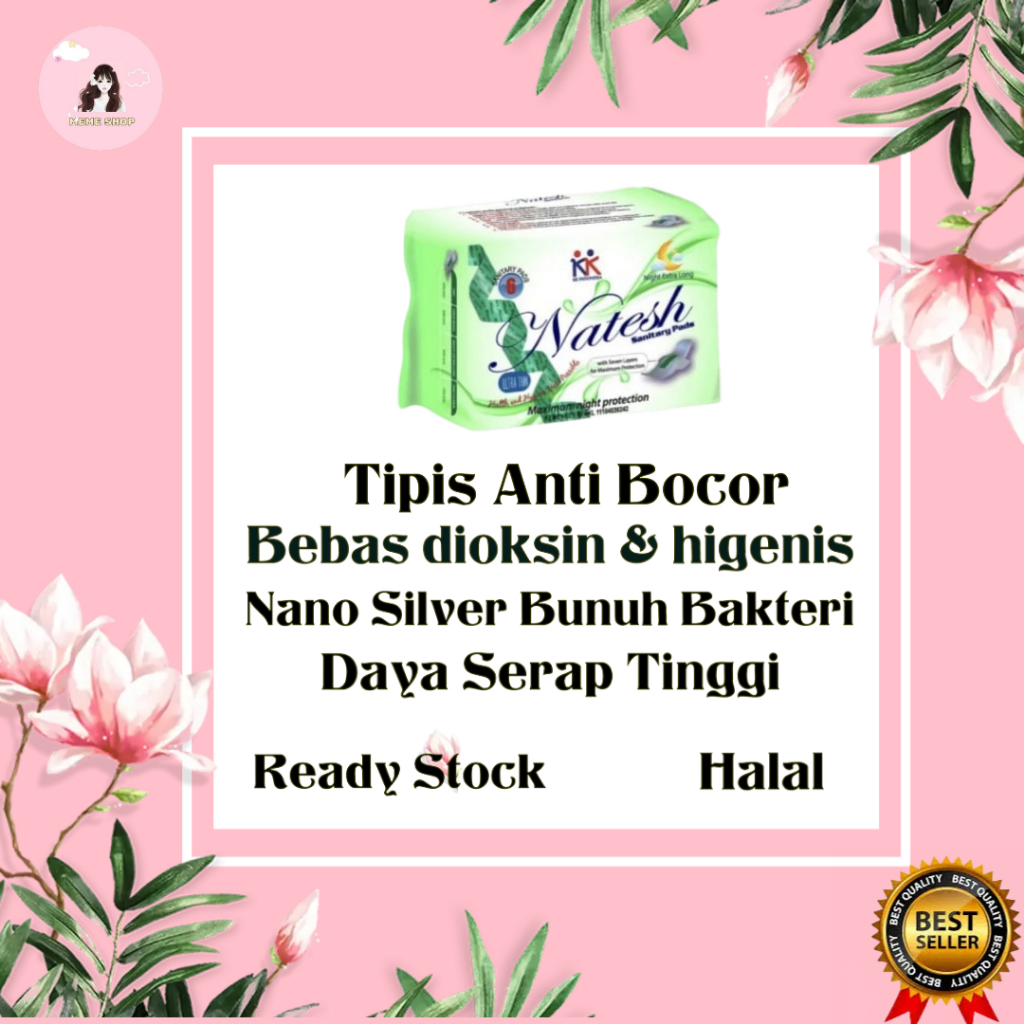 Natesh Pembalut Natesh Day Natesh Night Natesh Pantyliner Natesh Extra Long Original KK indonesia