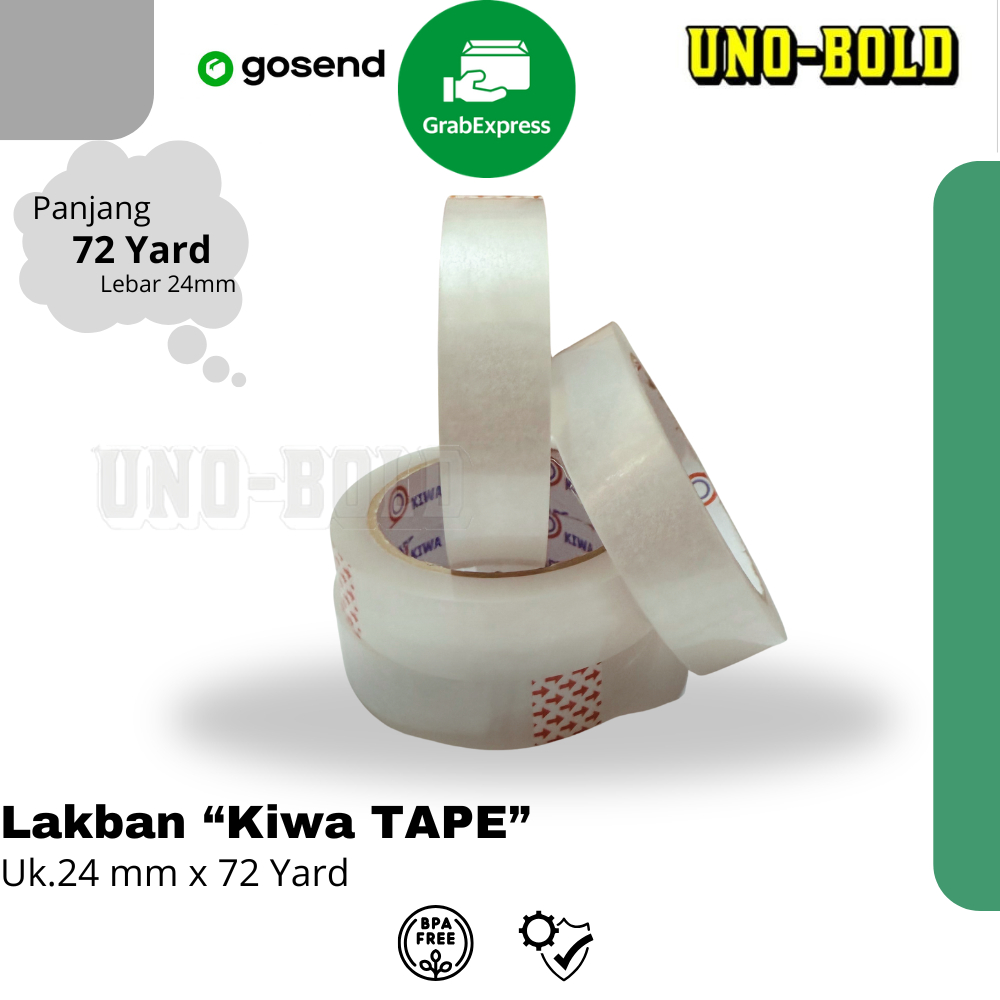 

LAKBAN KIWA TAPE 24MMX72YARD (6pcs) PALING MURAH BERKUALITAS