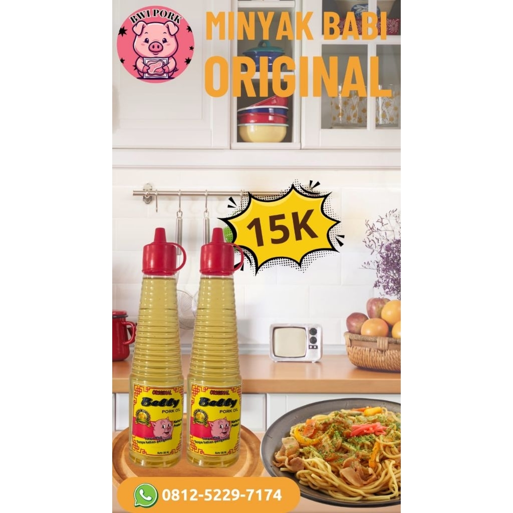 

Minyak Babi Original - Pork Oil Original tanpa campuran