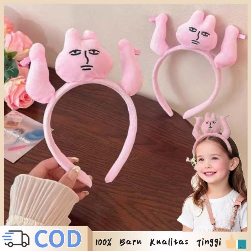 Bando Boneka Lucu Bando Imut Bando Pink Bando Jepit Rambut Boneka
