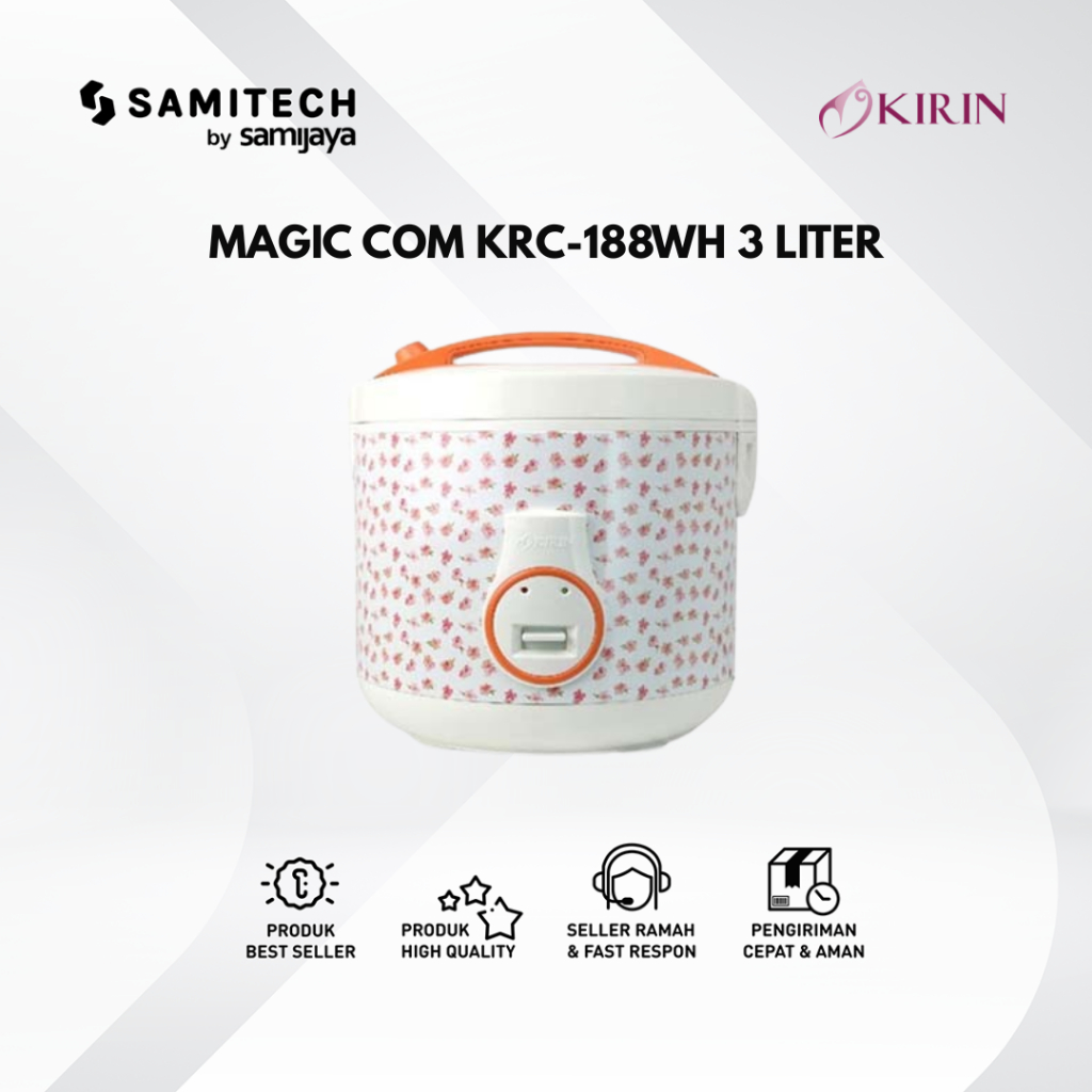 MAGIC COM KIRIN KRC-188WH KRC 188 WH KAPASITAS 3 LITER