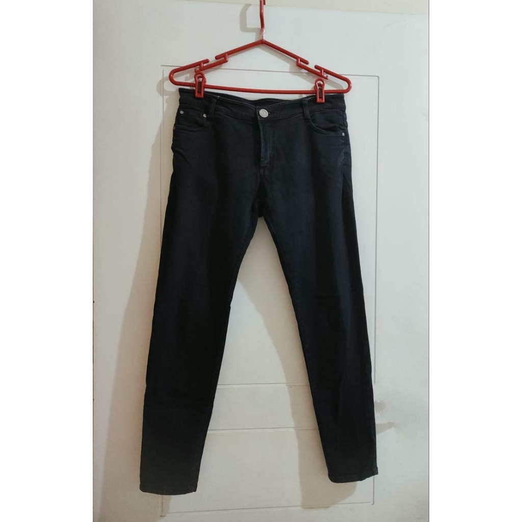 Celana Jeans Zara Hitam Women Premium Denim PL