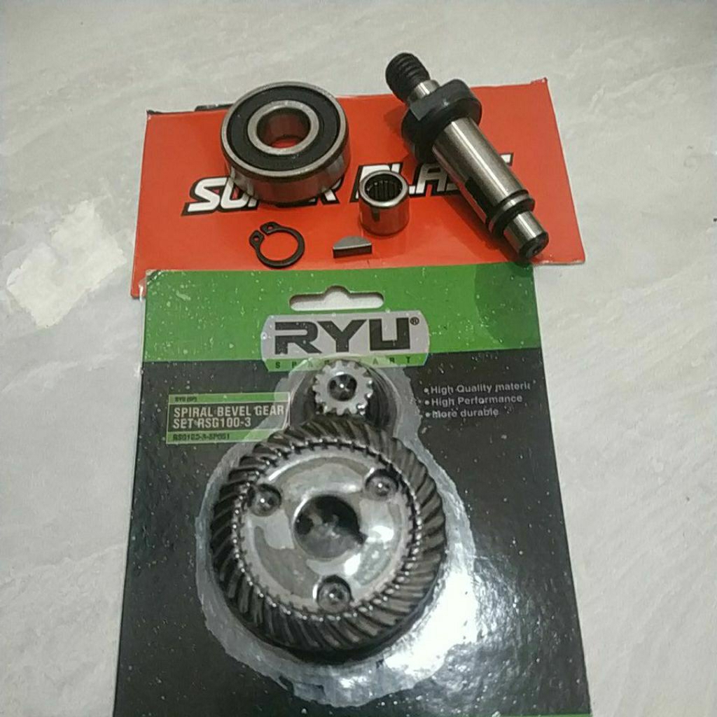sepaket as spindle+gear set+bearing gerinda Ryu rsg 100-3