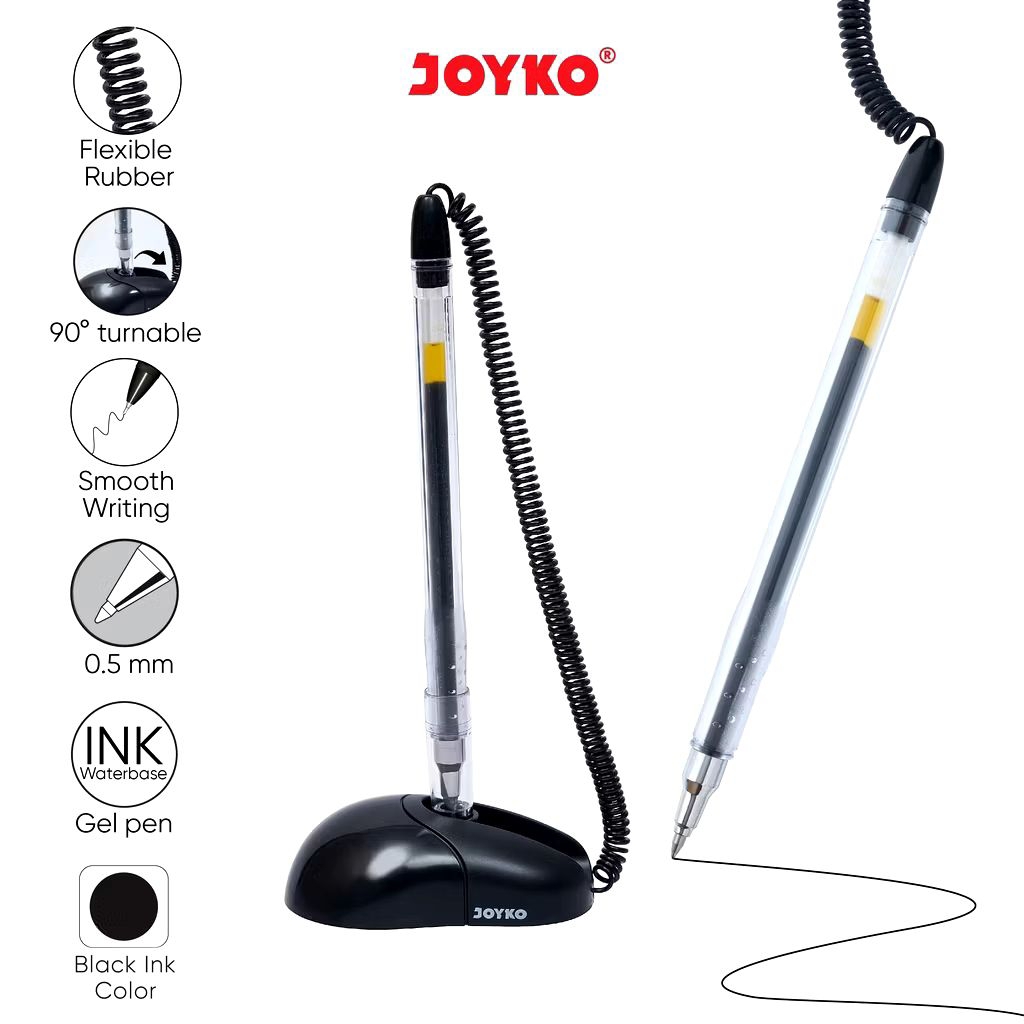 

Joyko PSGP-147 0.5mm | Pen Stand Resepsionis | Gelpen Meja | Pena Tali