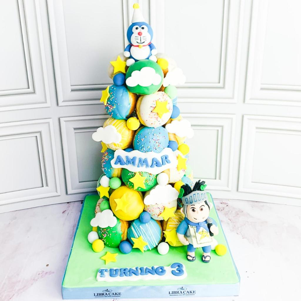 

Donat Tower/Donat Ulang Tahun/Donat Tower tema Doraemon dan Jumbo/Kue Birthday Jakarta