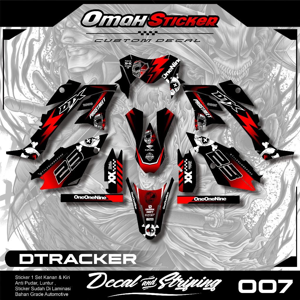 decal KLX Dtracker , decal dtracker supermoto fullbody - decal dtracker custom Desain.ADT.07