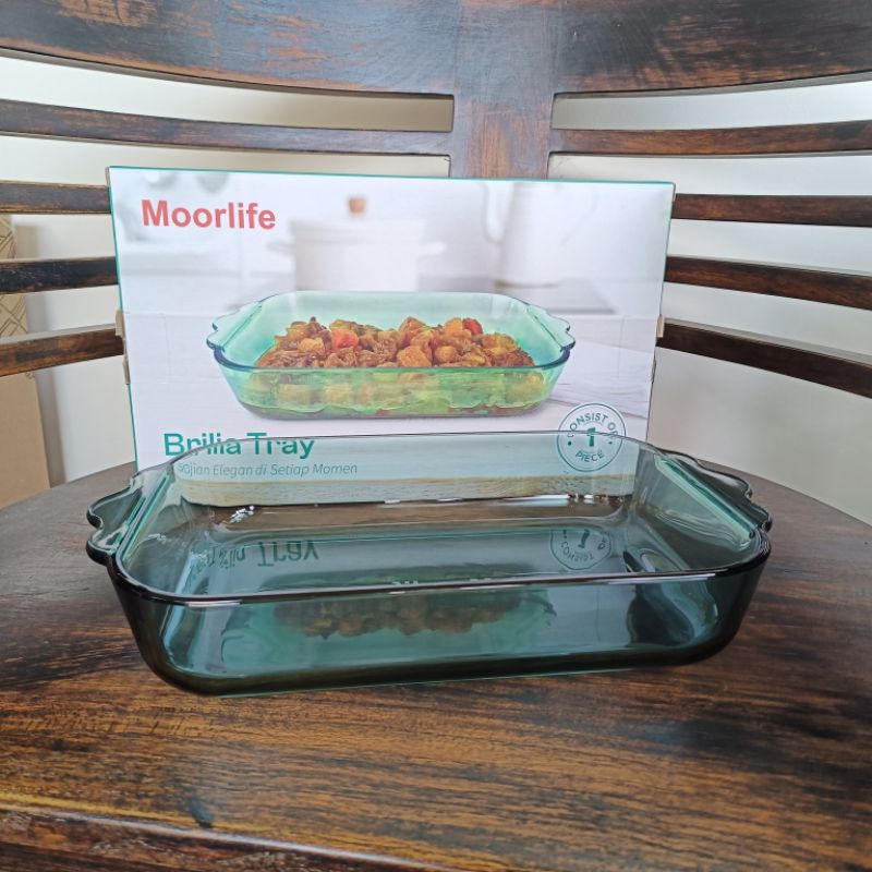 wadah pramanan kaca bisa masuk microwave/wadah saji mewah brilia tray MOORLIFE/ brilia bowl MOORLIFE