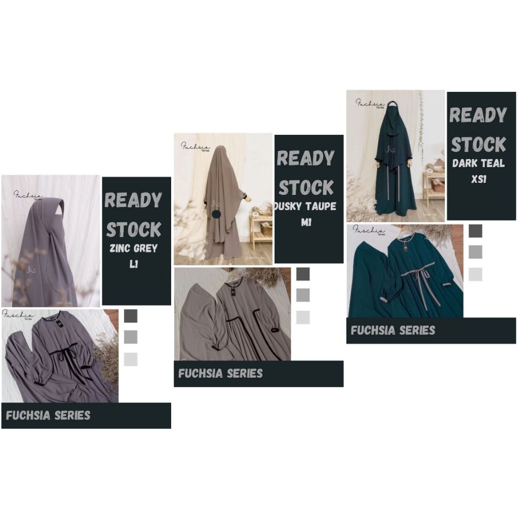 Set Gamis Wanita Fuschia Series by Kenahaya