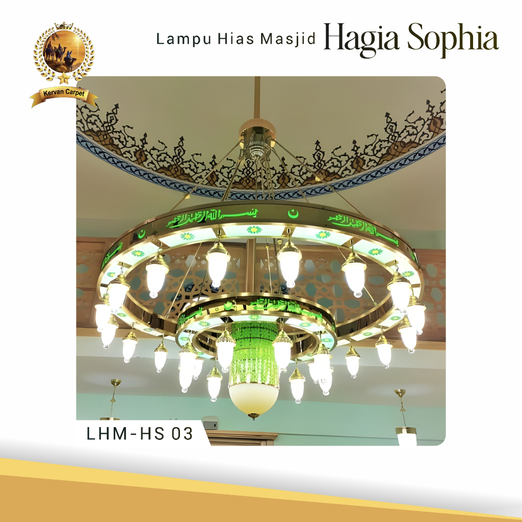 Lampu LED Model Gantung Hiasan Masjid