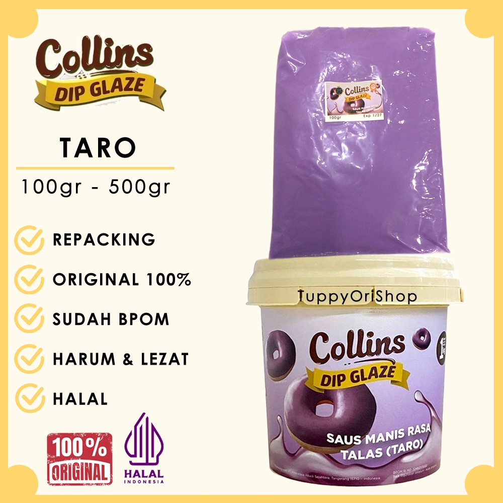 

COLLINS DIP GLAZE Rasa Taro Original Harum Lezat | Selai untuk Roti, Donat dan aneka Makanan