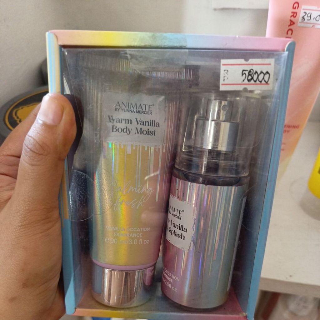 ANIMATE WARM VANILLA SERIES BODY MOIST & BODY SPLASH CALMING & FRESH