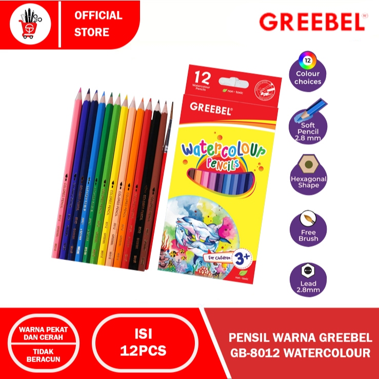 

PENSIL WARNA GREEBEL GB-8012 12 WARNA WATERCOLOUR (1SET)