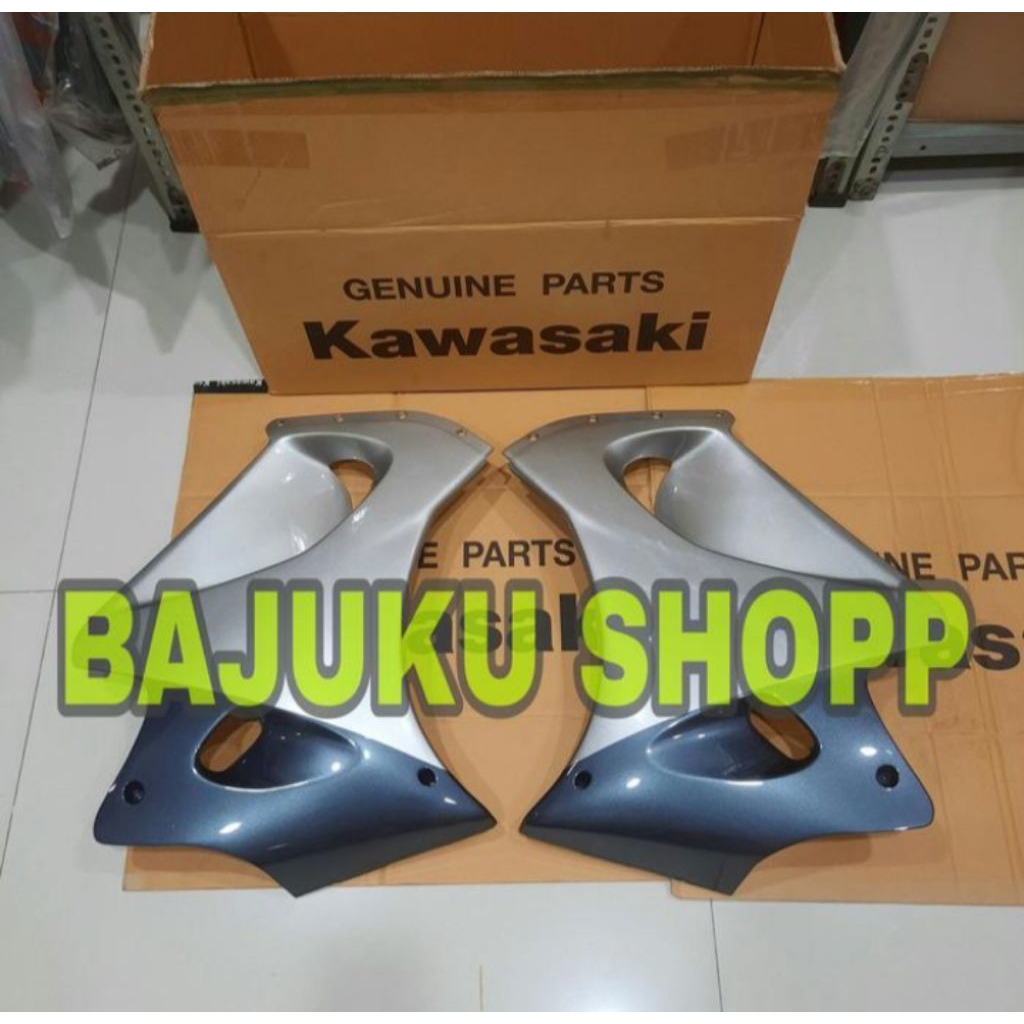 COVER FAIRING BAWAH KANAN KIRI NINJA RR OLD SILVER
