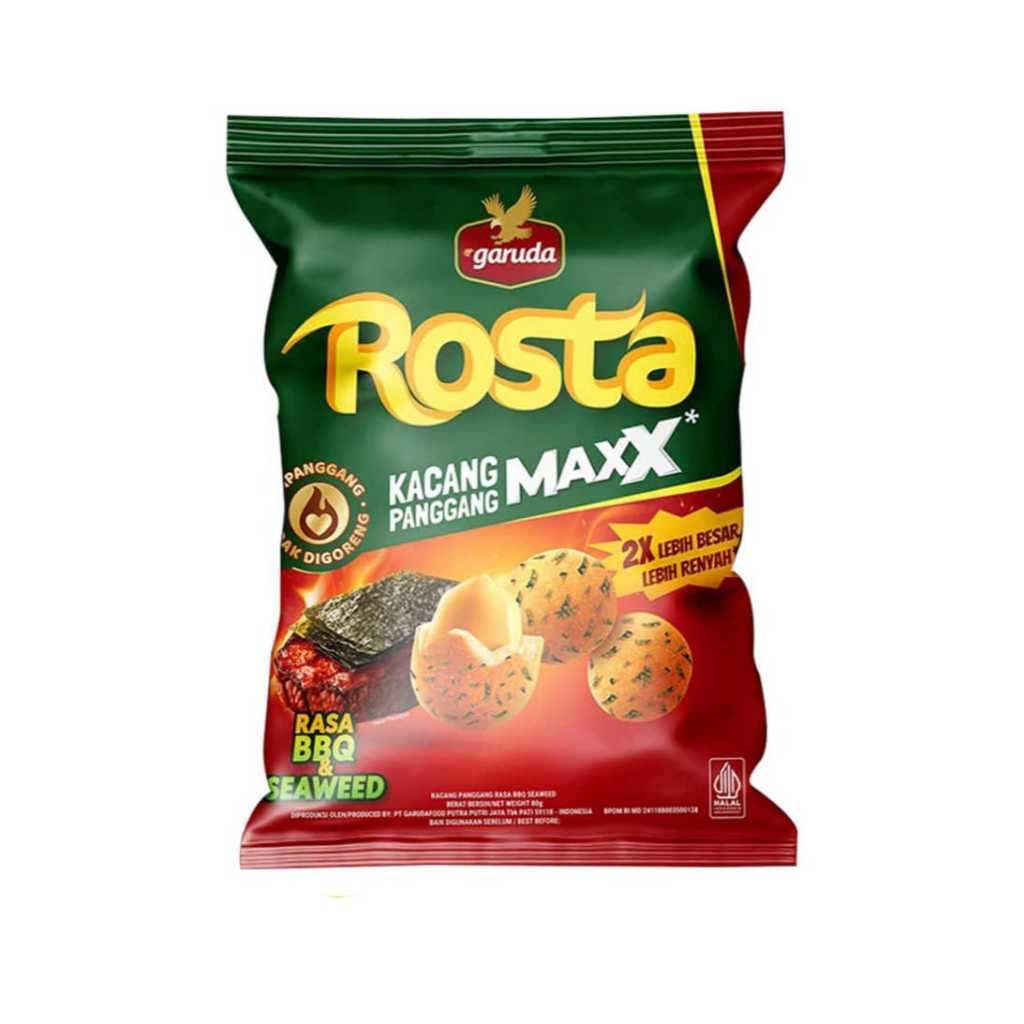 [Belanja 25.000 Baru Bisa Diproses] Garuda Rosta Kacang Panggang Maxx Rasa BBQ dan Seaweed 80gr