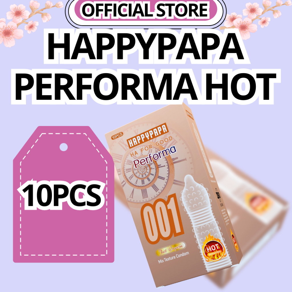 Happypapa 001 Condom Gerigi Pipa Hot 10 Pcs
