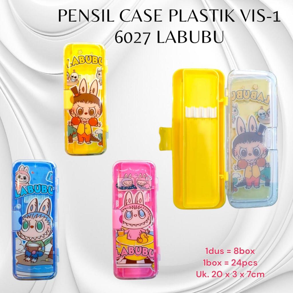

pensil case plastik vis 1 motif Labubu Penutup Pensil Case Plastic VIS-1/tempat pensil plastik