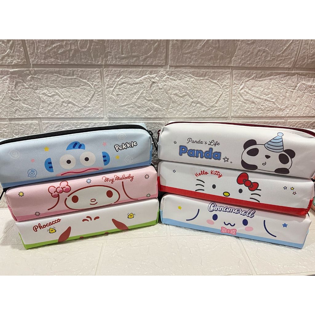 

kotak pensil minimalis karakter sanrio / hagyodon my melody cinnamonroll pochaco hellokitty bear
