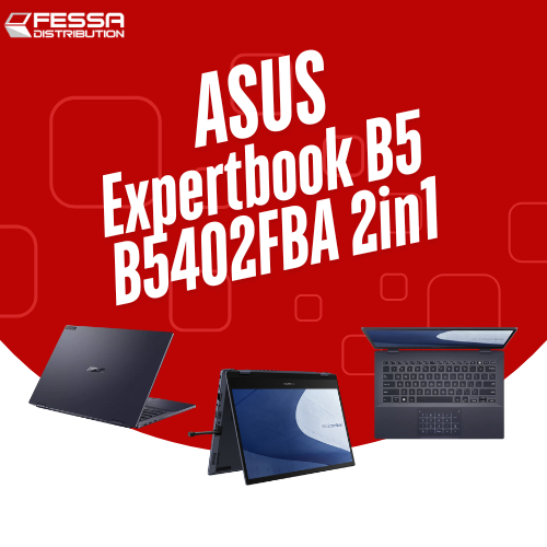 ASUS ExpertBook B5402FBA-HY7110X 2-in-1 Touchscreen Core i7-1260P 16GB DDR5 1TB SSD Windows 11 Pro S