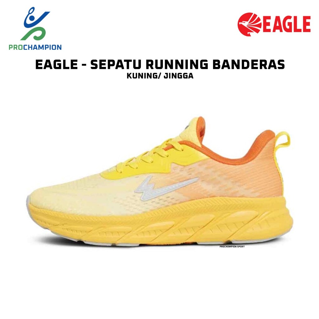 Sepatu Running EAGLE Banderas Kuning Jingga