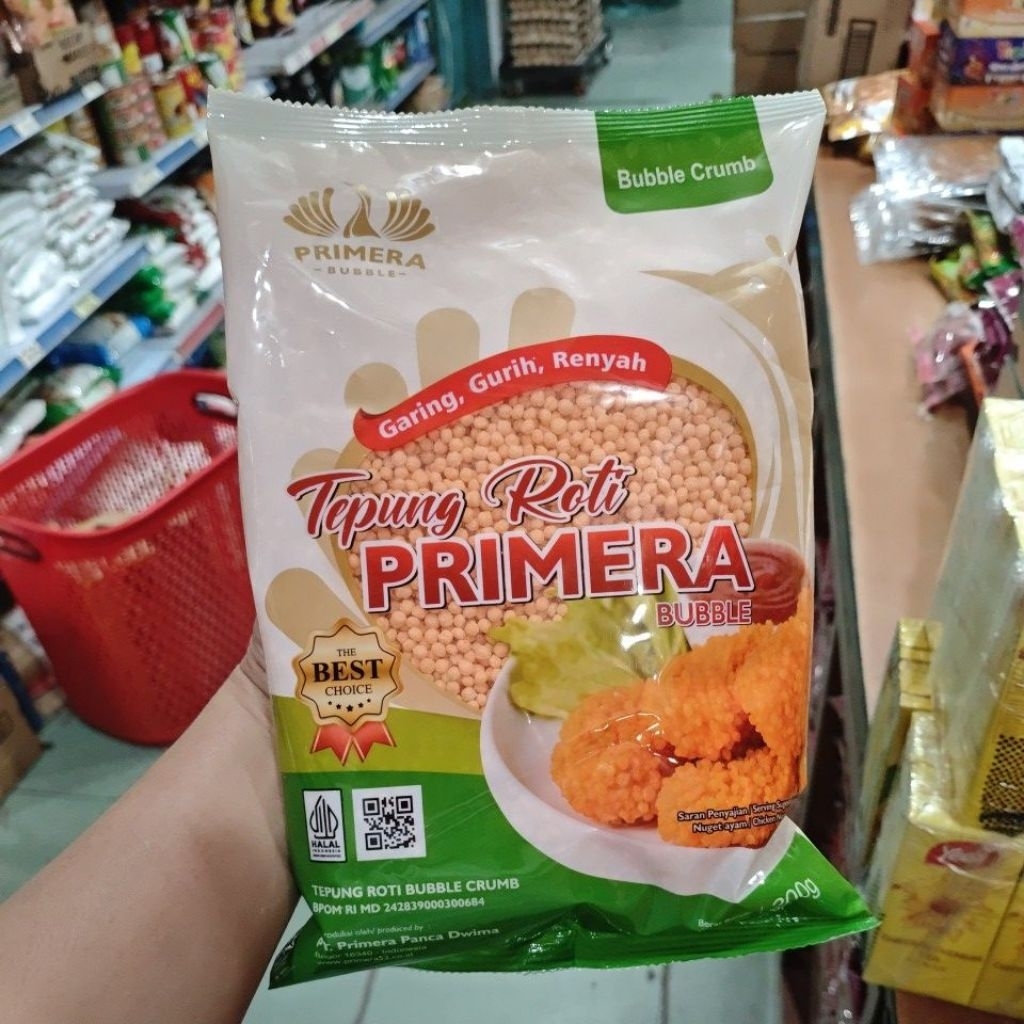 

PRIMERA BUBBLE CRUMBS CRISPY 200 GRAM/TEPUNG ROTI PANIR NUGGET KRISPI
