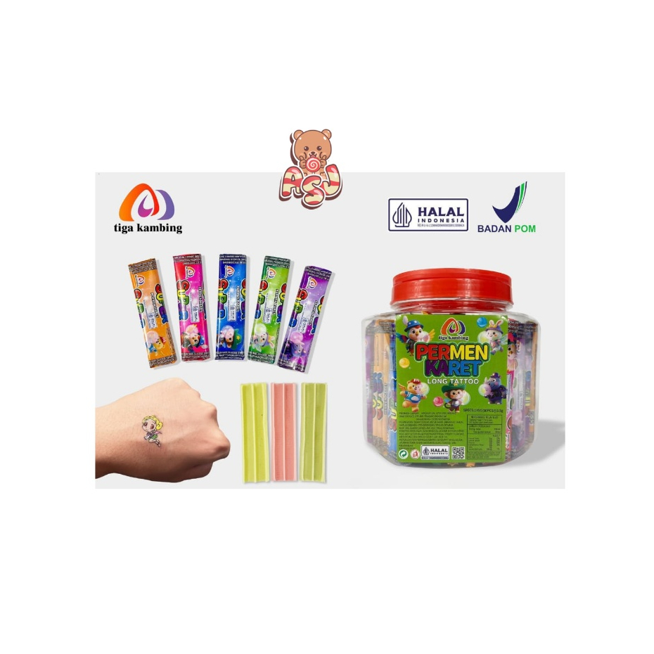 

3D PERMEN KARET LONG TATO ISI 50