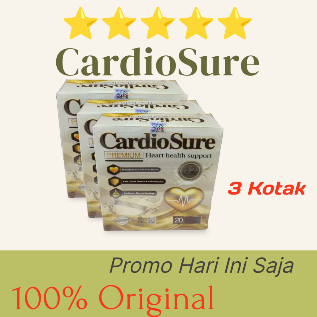 

3 Kotak Cardiosure Asli 100% Original Susu Hipertensi Jantung Kolestrol Bagus
