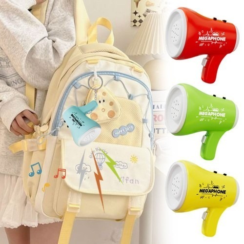 [17-an] Gantungan Kunci Toa Mini Bisa Rekam Suara Speaker Megaphone Recorder / Aksesoris Tas Lucu