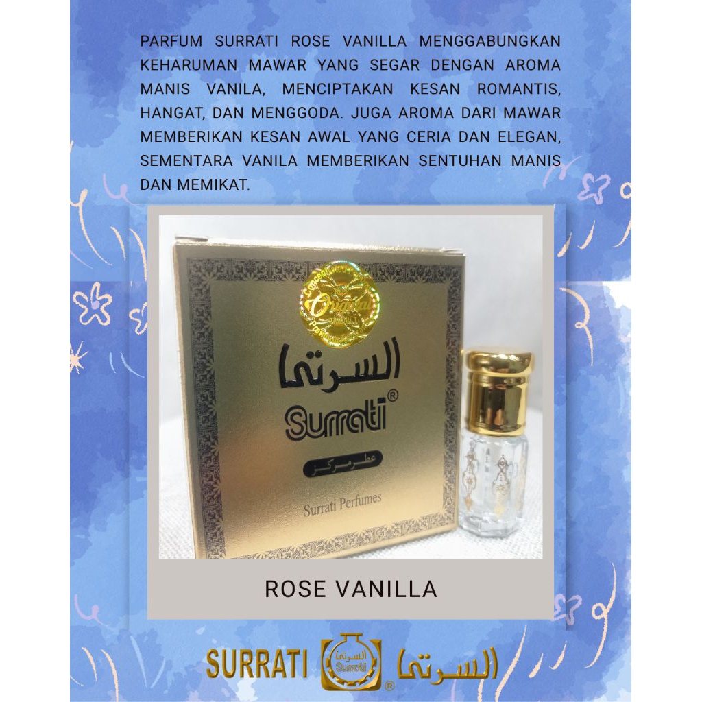 Parfum Surrati Rose Vanilla Original