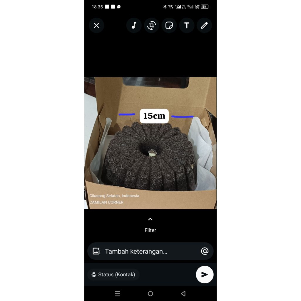 

Cake ketan hitam keju lumer D15cm premium cake sultan