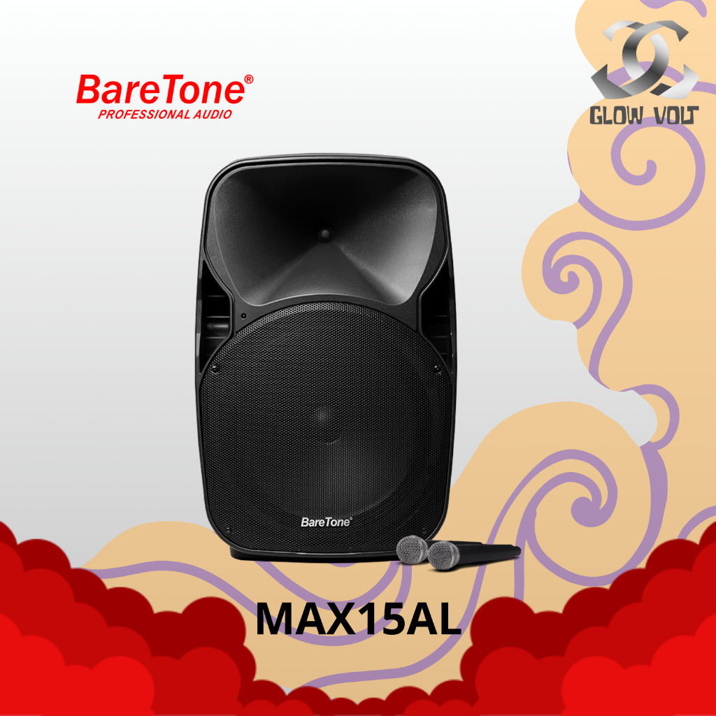BARETONE AUDIO PORTABLE SPEAKER 15 INCH | MAX15AL