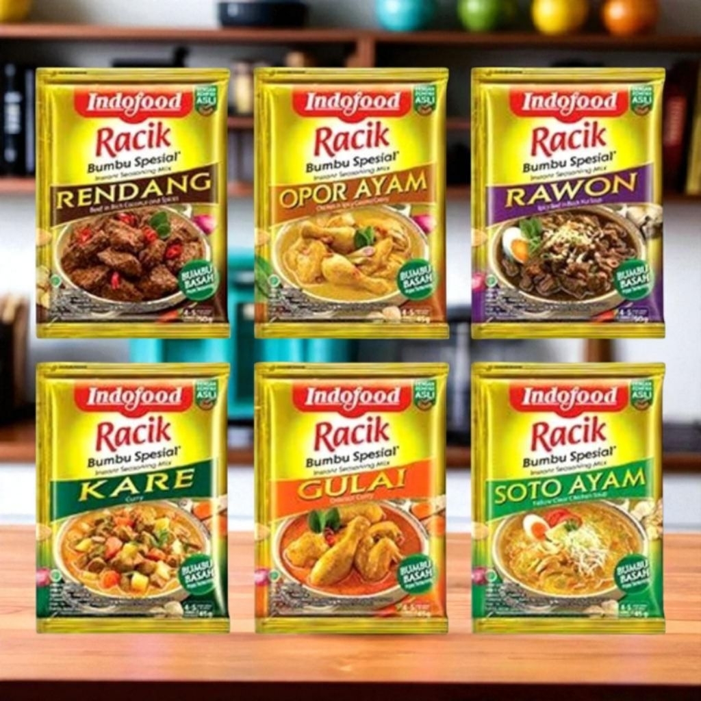 

BUMBU RACIK SPESIAL INDOFOOD(rendang,rawon,soto,kare,opor,gule)