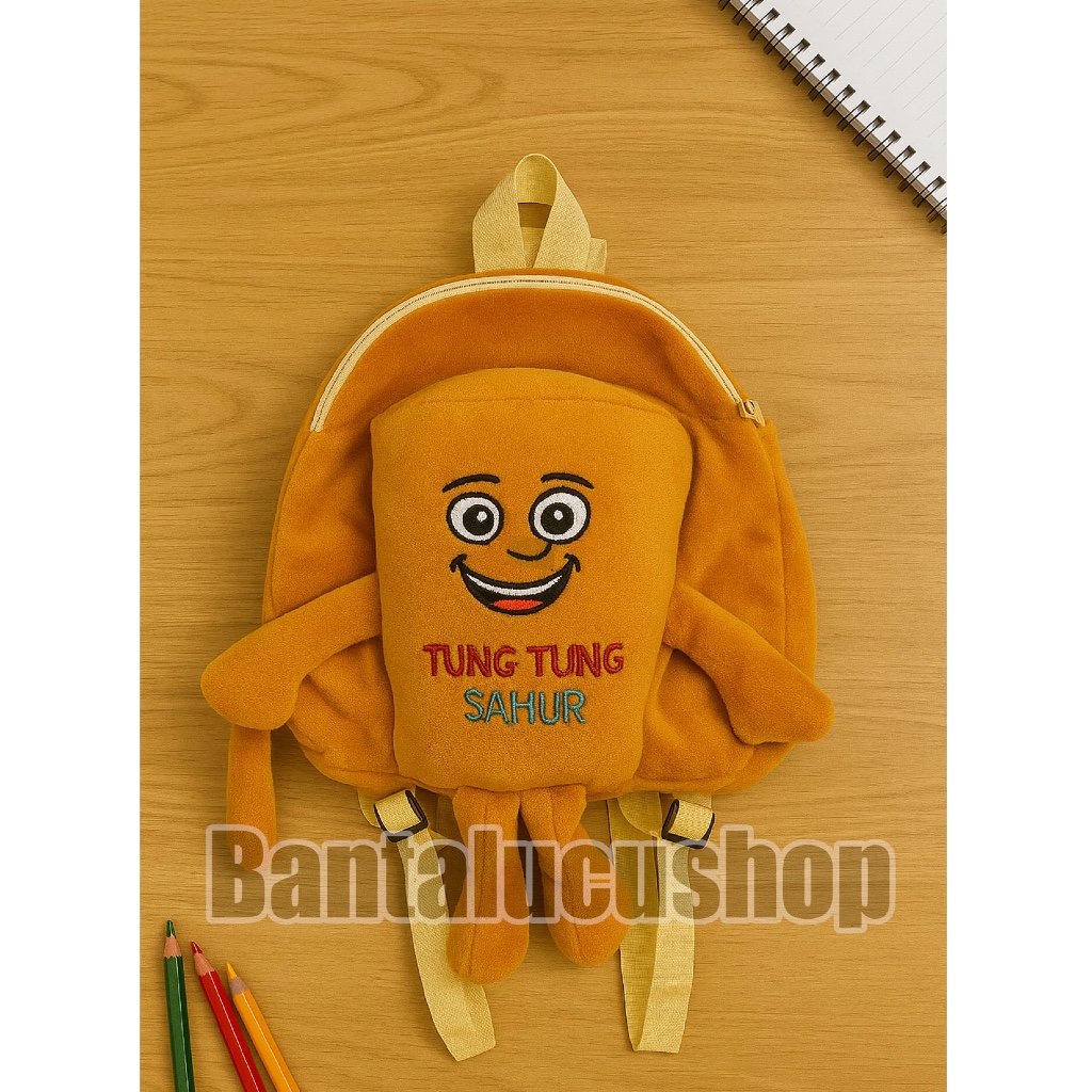Tas Ransel Anak Lucu Karakter Anomali Tung Tung Sahur  Muat Buku dan alat Tulis Desain Unik