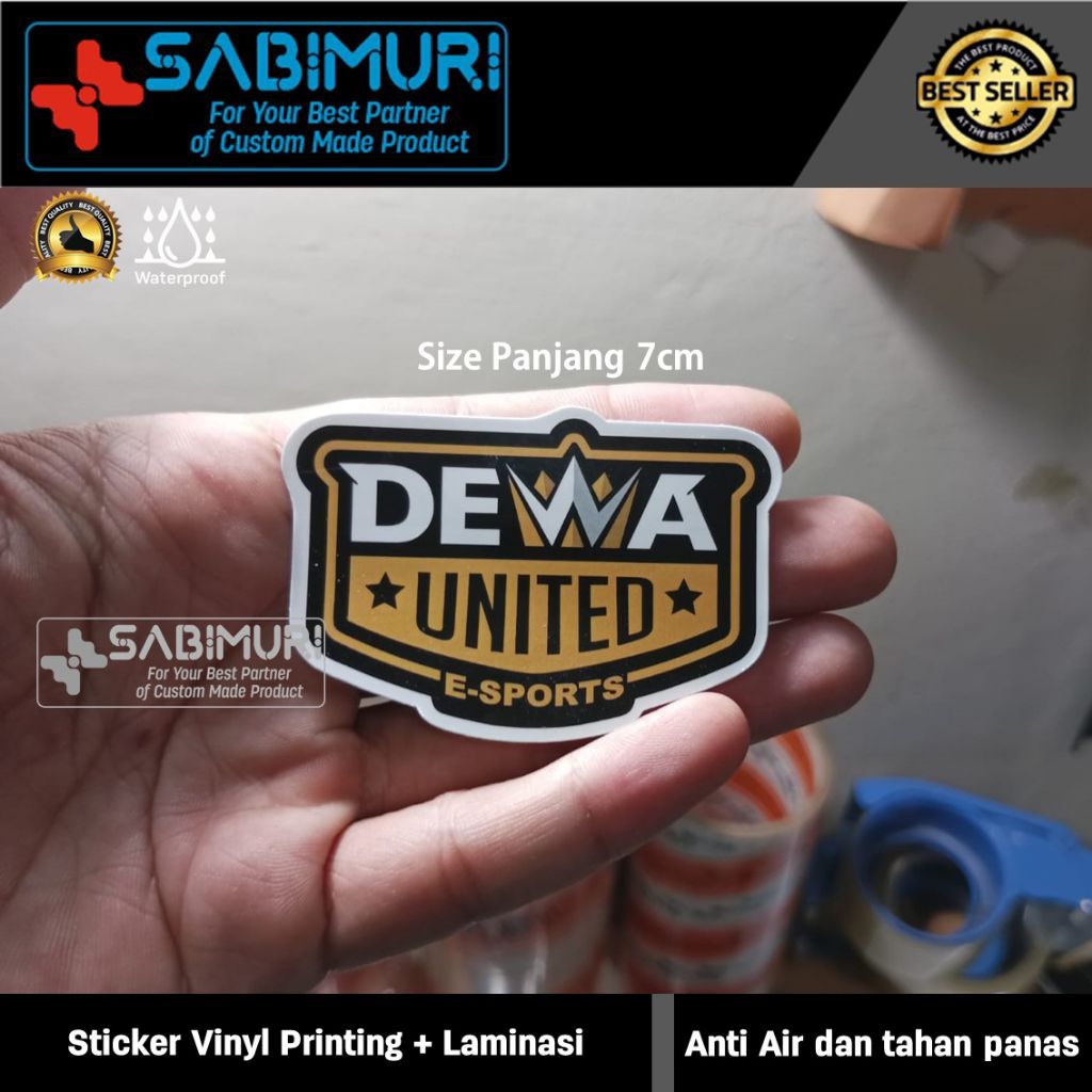 

STICKER VINYL LOGO DEWA UNITED ISI 20 PCS