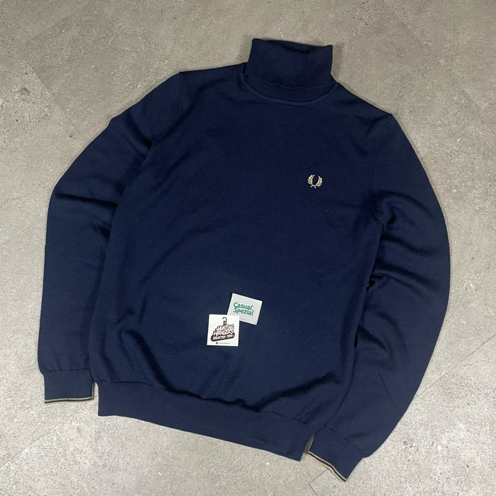 fred perry roll neck sweater second original
