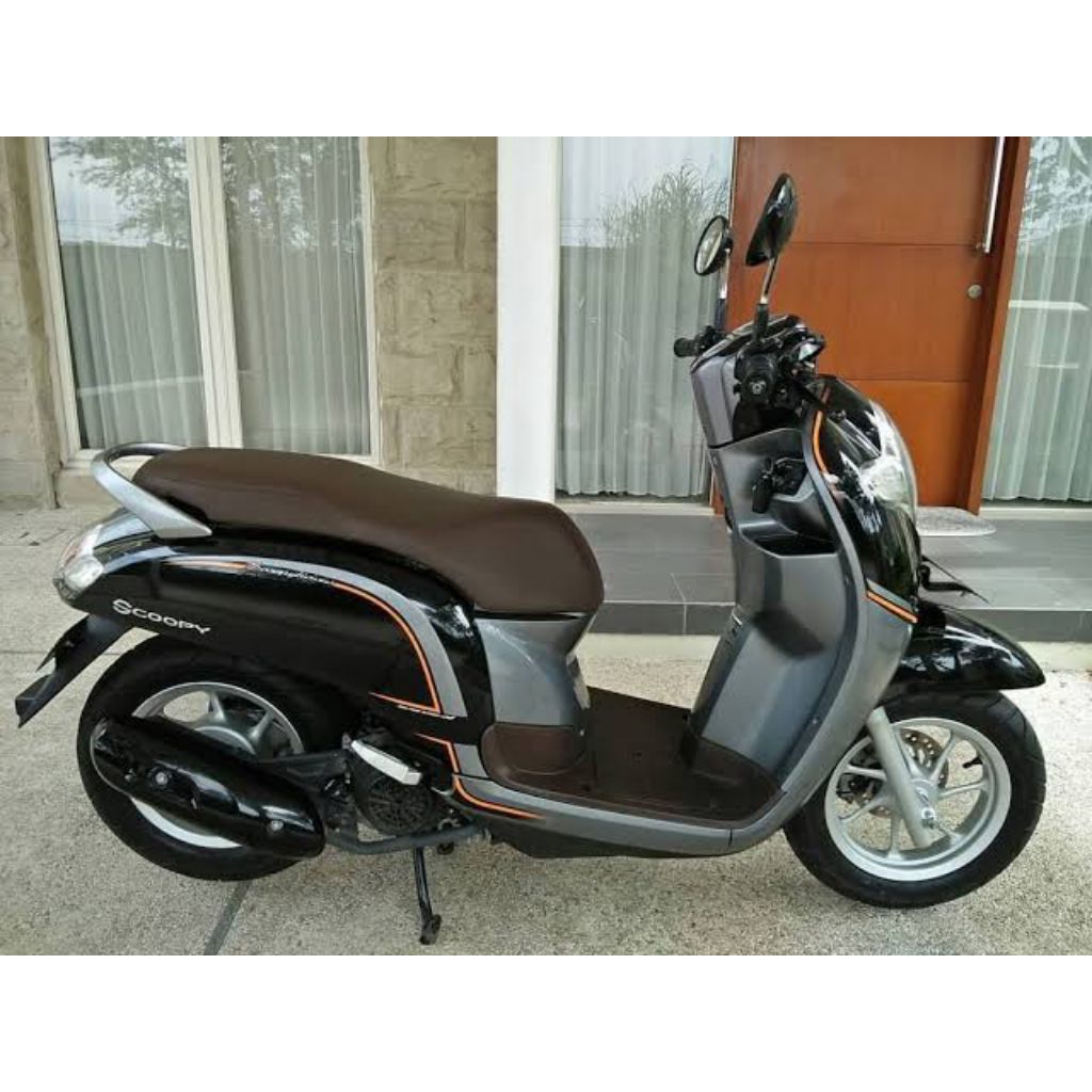 Striping Stylish 2017 lis body Sticker Scoopy Stylish 2017 2018 Hitam Lis oren Sticker lis stiker li