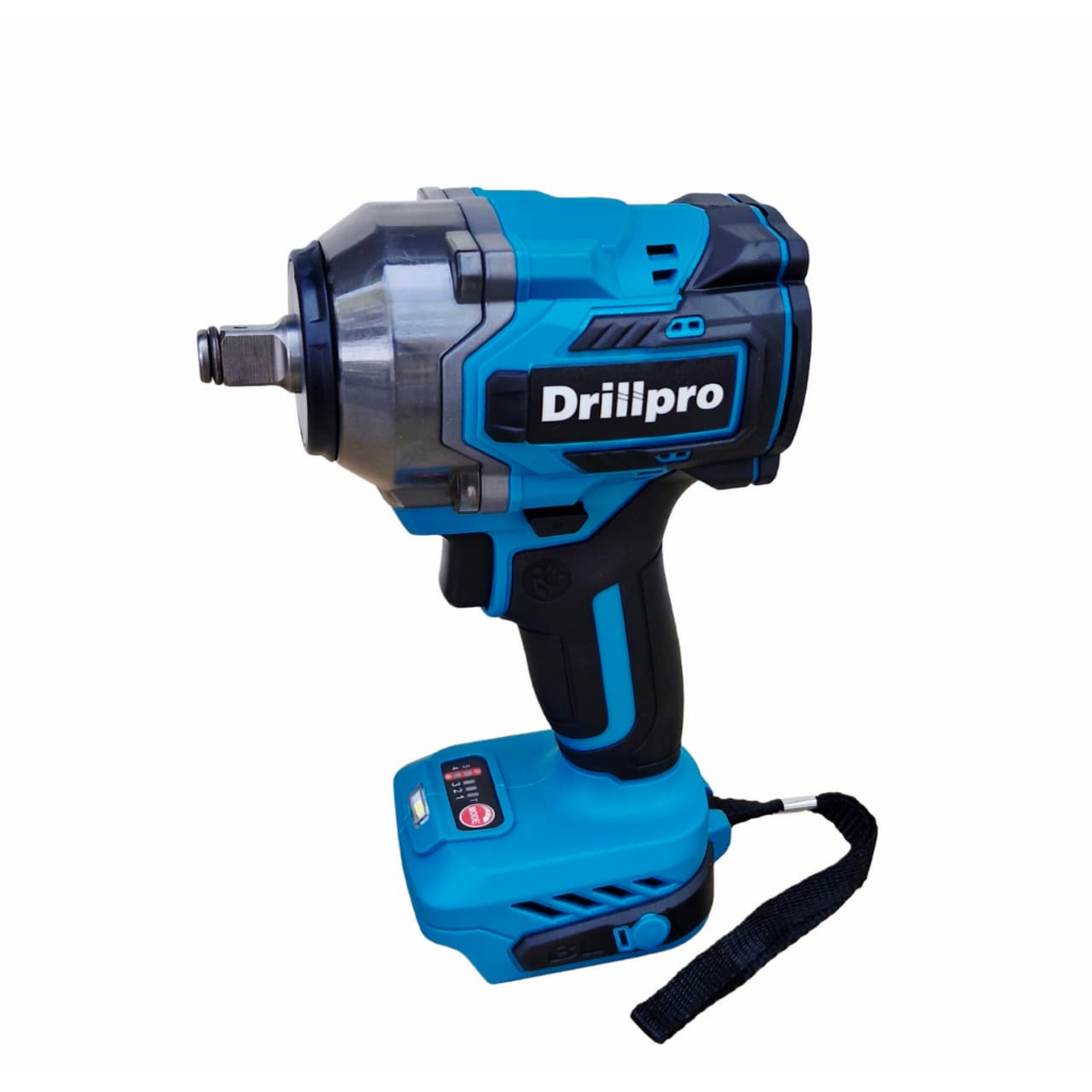 DRILLPRO Cordless Impact Wrench Brushless 800NM 21V Mesin Bor Pembuka Baut Torsi Besar 5 Speed