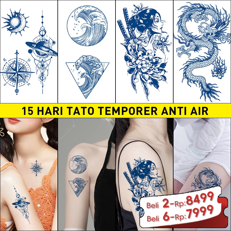 bali paper ink tatto, tato tahan air,Stiker Tato Fruit Ink，15 hari tato temporer anti air,Tato tempo