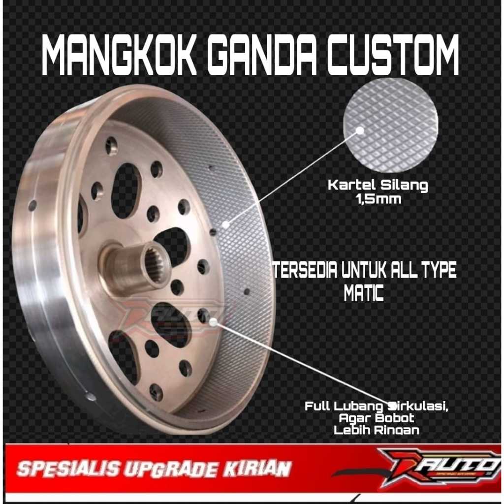Mangkok Ganda Cartel Mangkok Kopling Custom Kartel Vario 125 MAngkok Ganda Pcx 150 Mangkok Custom Bo