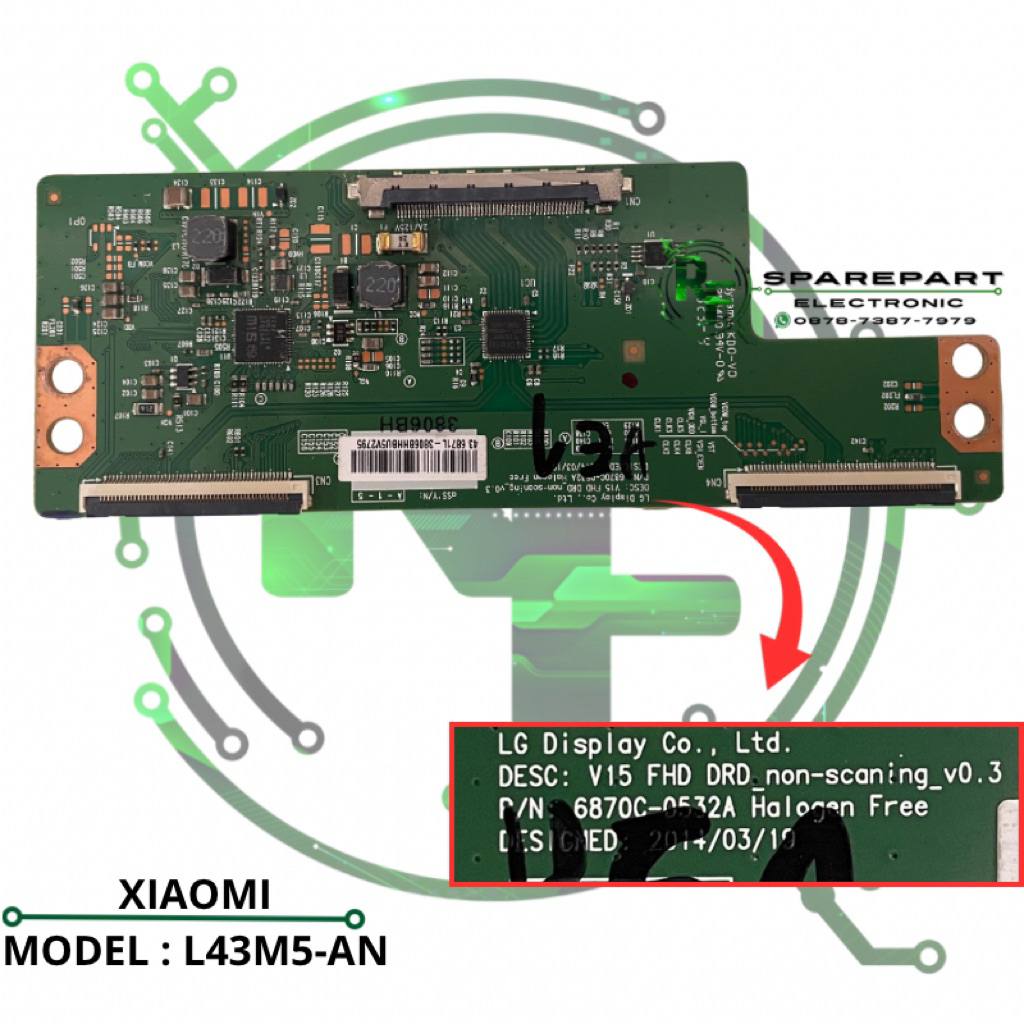 TCON T CON TICON BOARD XIAOMI MI LED TV ANDROID L43M5-AN L43M5AN L 43M5AN 43M5AN