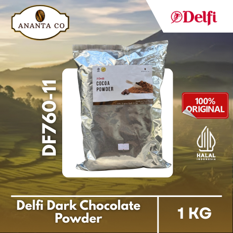 

Chocolate Cocoa Powder Delfi 1 Kg | Dark Chocolate | Pure Cocoa Powder | Coklat Bubuk Delfi | Repack Delfi DF760-11 100% Original | Ananta Co