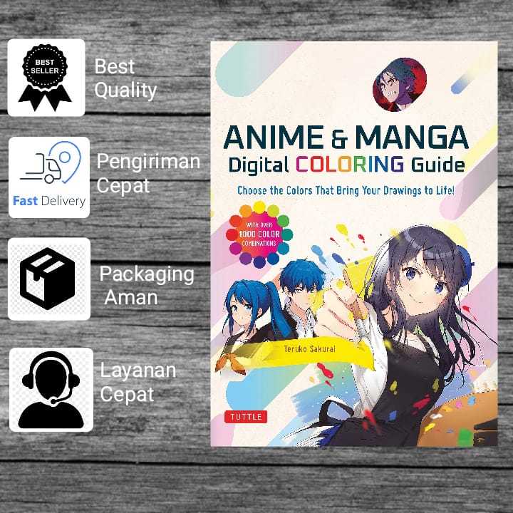 

Buku Anime & Manga Digital Coloring Guide : Choose The Colors That Bring Your Drawings To Life! )