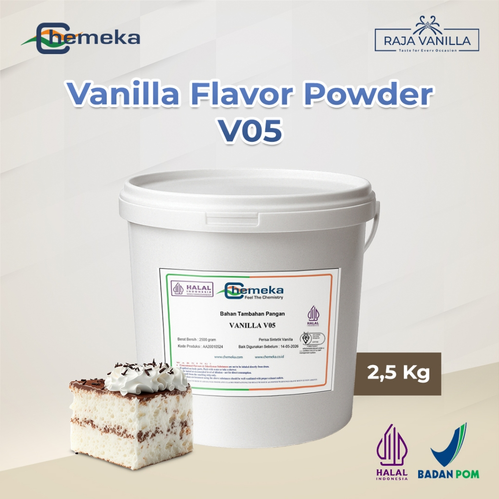 

Chemeka Vanilla Flavour Powder V05 Perisa Vanila Bubuk - 2,5 Kg