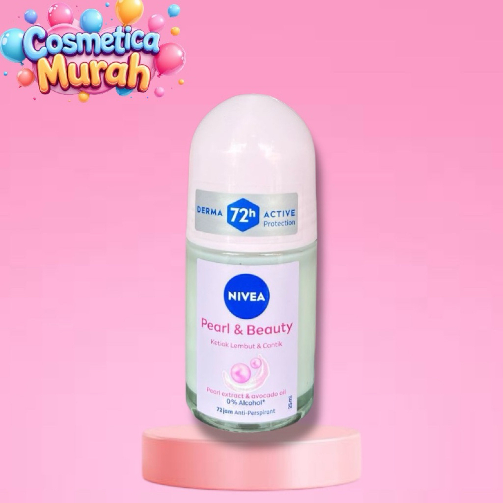 cn,px] NIVEA deodorant roll on anti perspirant 25 ml pearl and beauty